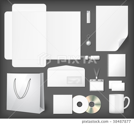 Blank corporate identity mock ups set 38487877