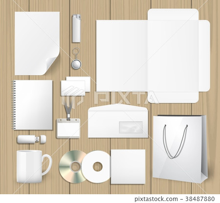 Blank corporate identity mock ups set 38487880