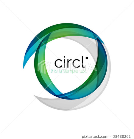 Clean professional colorful circle business icon 38488261