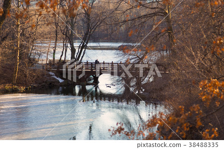 Beautiful Fall colors at Oak Bridge ,Bank Rock bay Beautiful Fall colors at Oak Bridge ,Bank Rock bay 38488335