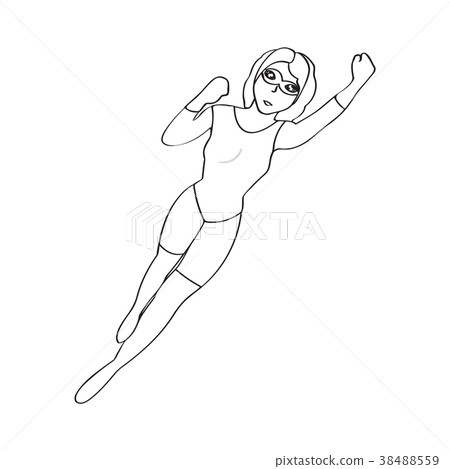 Superwoman cartoon character sketch 38488559