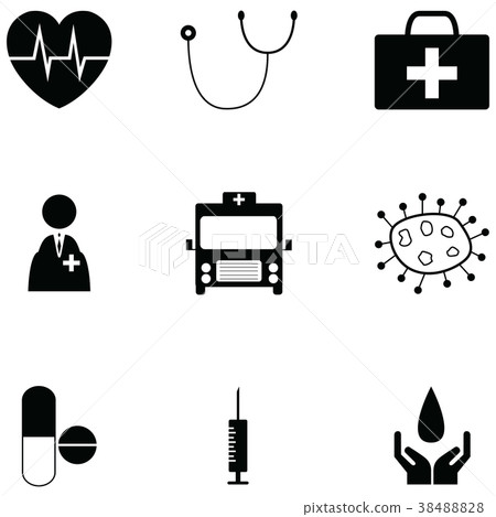 health icon set-插圖素材 [38488828] - PIXTA圖庫