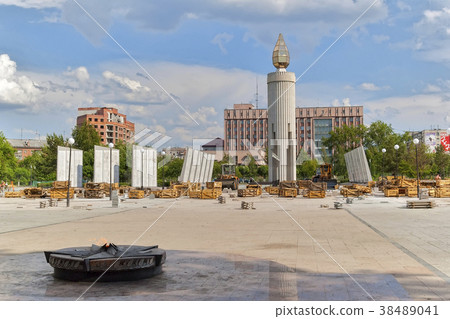 Reconstruction of Memorial Square. Tyumen. Russia Reconstruction of Memorial Square. Tyumen. Russia 38489041