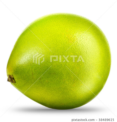 Green pomelo fruit isolated with clipping path Green pomelo fruit isolated with clipping path 38489615
