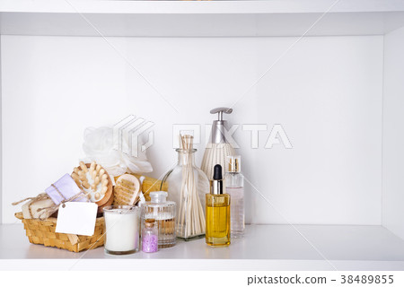 Various spa and beauty threatment products on Various spa and beauty threatment products on 38489855