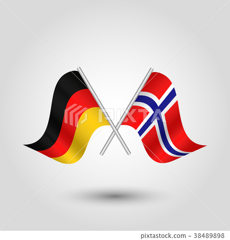 vector two crossed german and norwegian flags vector two crossed german and norwegian flags 38489898