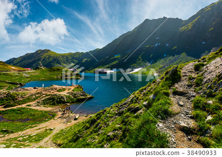 lake Balea in Fagaras mountains on a bright sunny 38490933