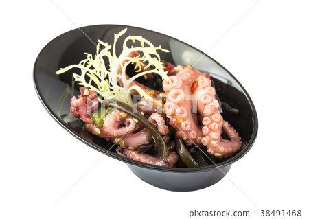 Mini canapes with seafood and vegetables and herbs Mini canapes with seafood and vegetables and herbs 38491468