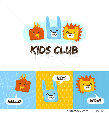 Kids club logo with animals.  38491652