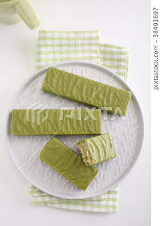 Matcha tea wafers Matcha tea wafers 38491697