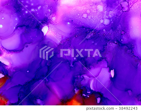 Colorful background hand drawn with bright inks 38492243