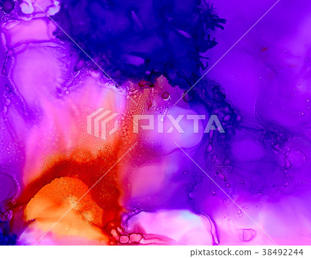 Colorful background hand drawn with bright inks 38492244