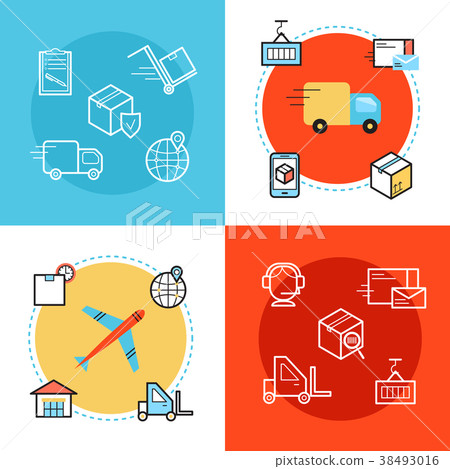 Delivery service web banners design template Delivery service web banners design template 38493016