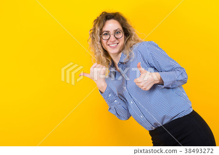 Happy woman in eyeglasses 38493272