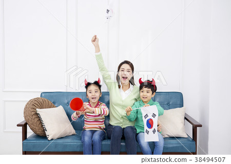 Cheering, Children, Mom, Korean 38494507