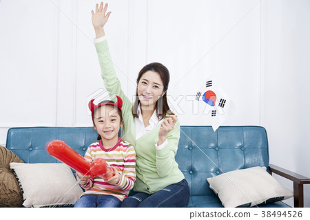 Cheering, Children, Mom, Korean 38494526