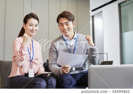 Businessman, Business Woman, Korean Businessman, Business Woman, Korean 38494862