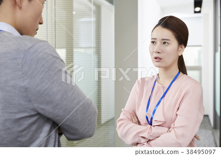 商人,女商人,韓國人 商人,女商人,韓國人 38495097