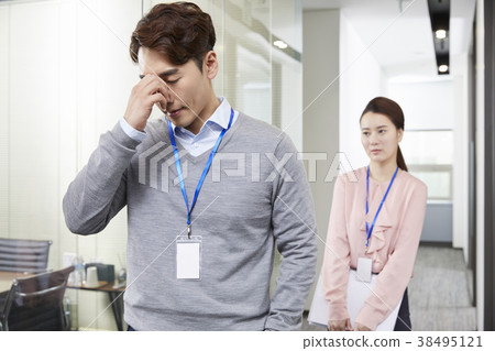 Businessman, Business Woman, Korean 38495121