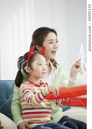 歡呼，孩子，媽媽，韓國人 38495134