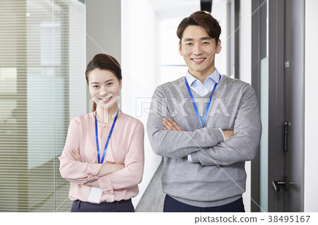 Businessman, Business Woman, Korean Businessman, Business Woman, Korean 38495167