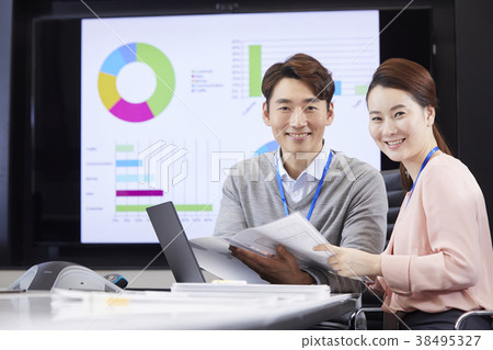 Businessman, Business Woman, Korean 38495327