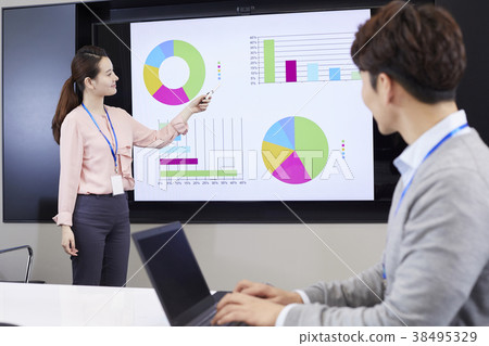 Businessman, Business Woman, Korean 38495329