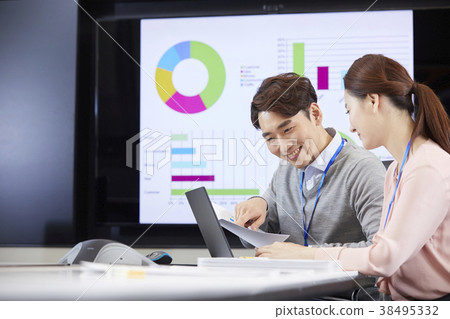 Businessman, Business Woman, Korean 38495332