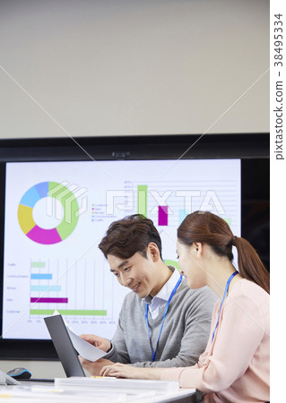 Businessman, Business Woman, Korean 38495334