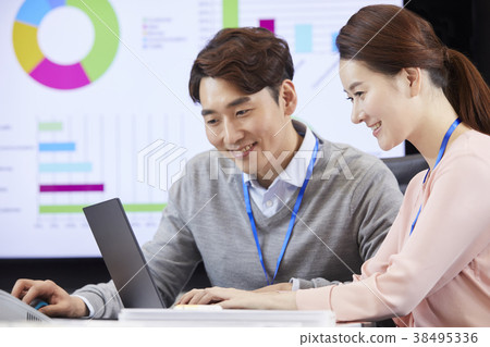 Businessman, Business Woman, Korean 38495336
