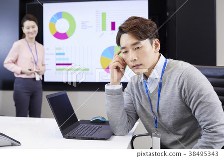 Businessman, Business Woman, Korean Businessman, Business Woman, Korean 38495343