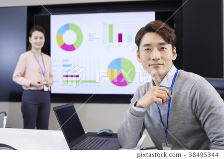 Businessman, Business Woman, Korean 38495344