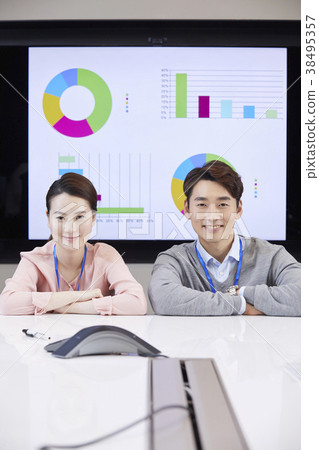 Businessman, Business Woman, Korean 38495357