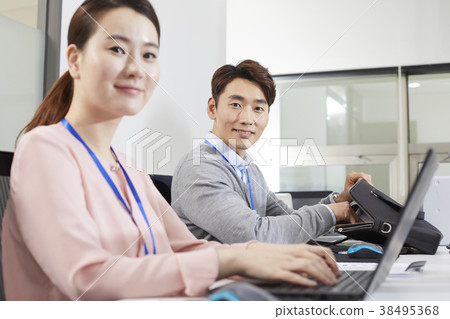 商人,女商人,韓國人 商人,女商人,韓國人 38495368