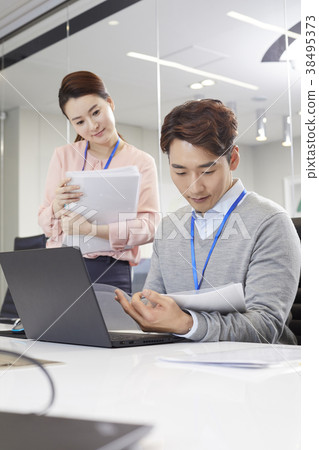 Businessman, Business Woman, Korean 38495373