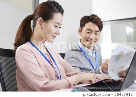 商人,女商人,韓國人 商人,女商人,韓國人 38495415