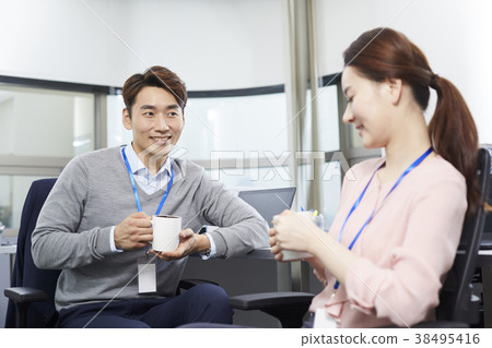 Businessman, Business Woman, Korean Businessman, Business Woman, Korean 38495416