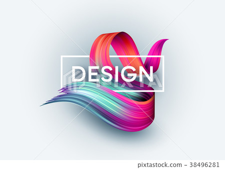 Bright Color Paint Stains for Modern Poster 38496281