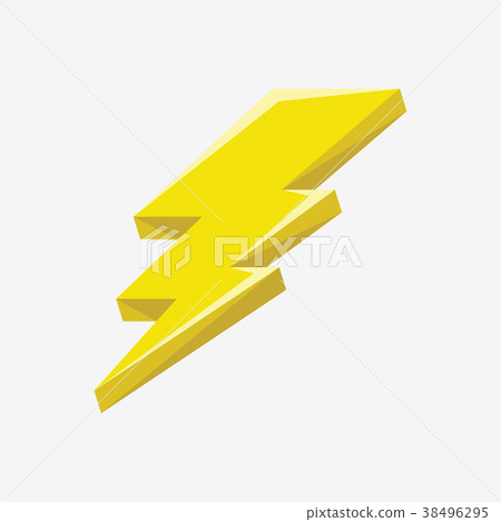 Flash sign thunder yellow. Flash sign thunder yellow. 38496295