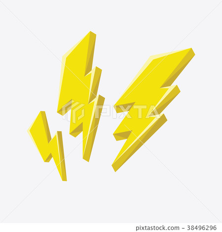 Lightning bolt icon. Lightning bolt icon. 38496296