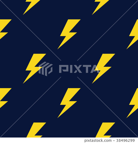 Lightning or thunderbolt Seamless pattern. - Stock Illustration ...