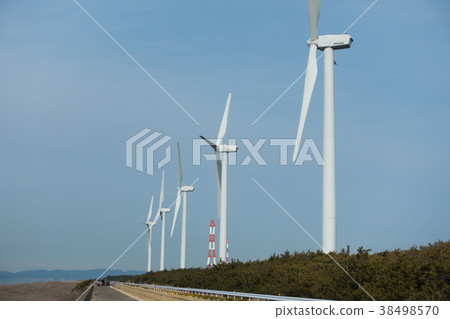 Windmill Blue sky Irago lake 38498570