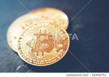 Bitcoins new virtual money Close-up on Bitcoins new virtual money Close-up on 38498752