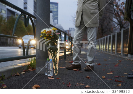 Senior who puts out flowers 38499853