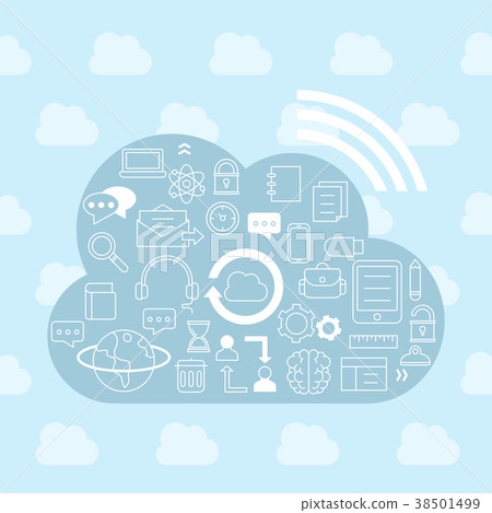 Cloud Technology,Network Technology Icon set 38501499