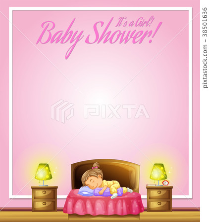 Background design with kid sleeping in bed Background design with kid sleeping in bed 38501636