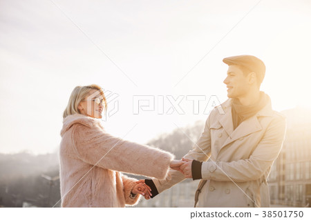 Positive stylish lovers are enjoying their Positive stylish lovers are enjoying their 38501750