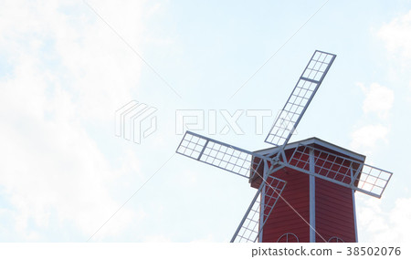 Wind turbine on the tower with the sky Wind turbine on the tower with the sky 38502076