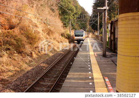 青梅線火車（1）離開青梅線石垣站 38502127