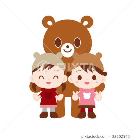 Kuma-chan and commemorative photo twins 38502543